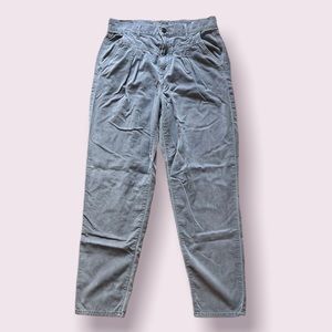 AEO Gray Corduroy Mom Jeans
